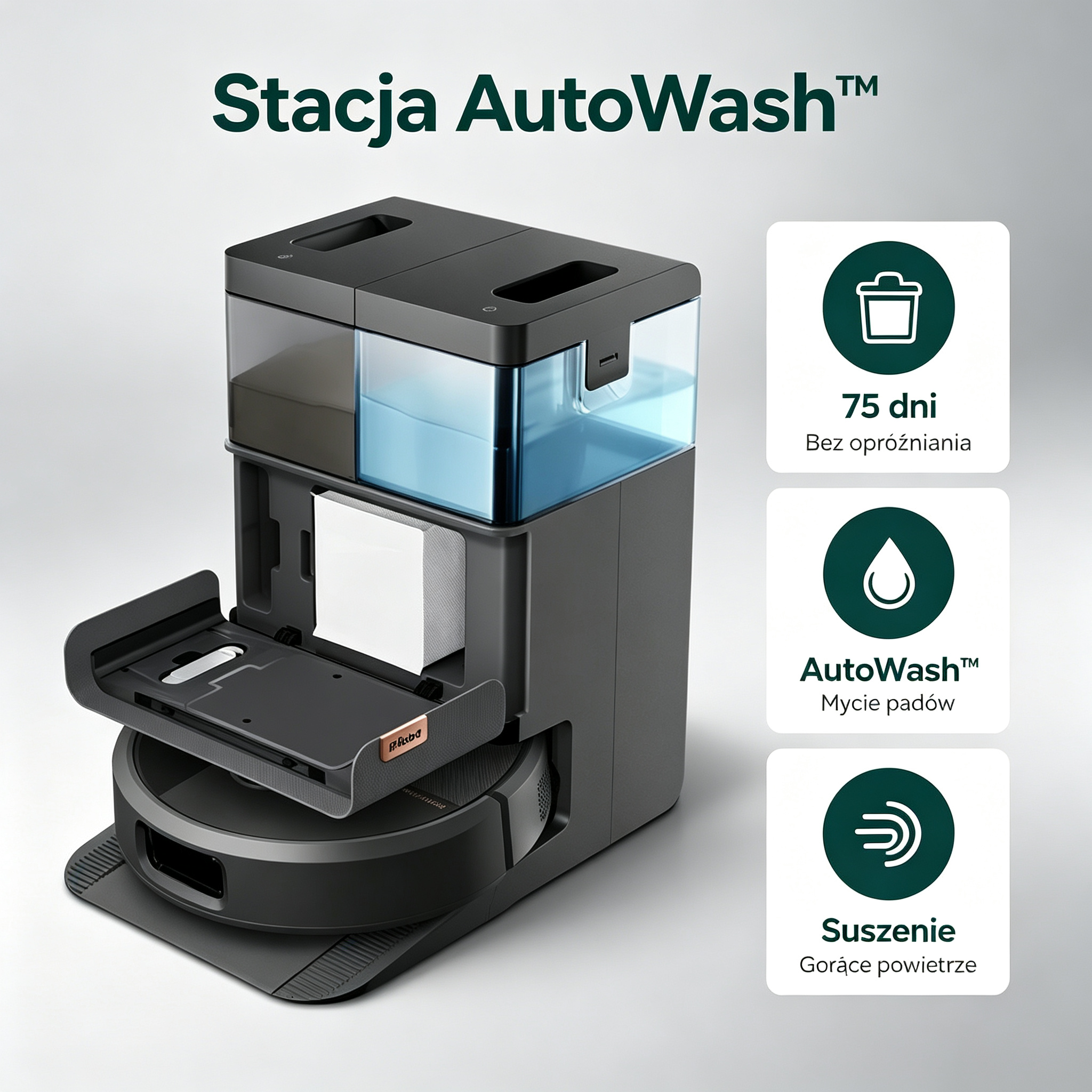 iRobot Roomba Combo 505 — Robot sprzątający 2w1 z stacją AutoWash™